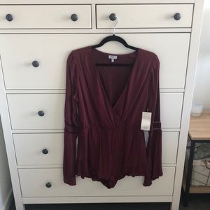 Maroon romper, size M, from Tobi.
